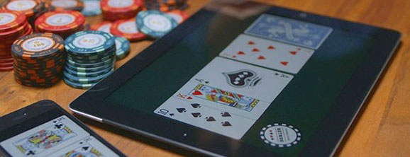 Online gambling casino on the tablet  